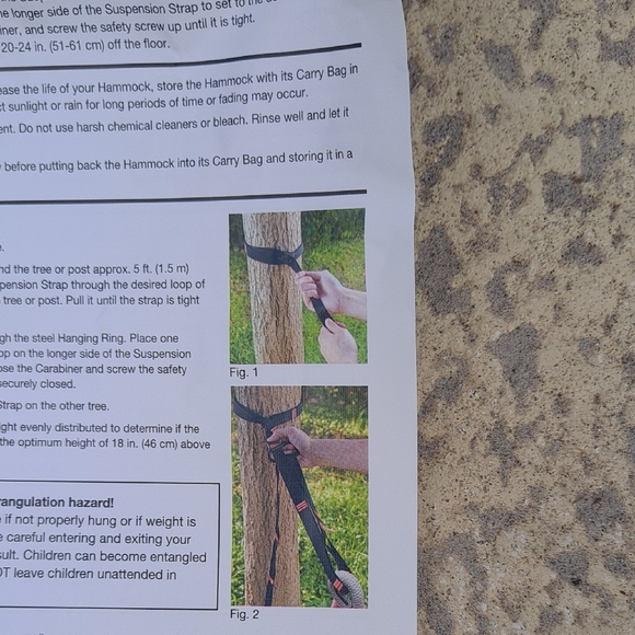 Blue and Green Hammock with Carry Bag - Picture 3 of 7